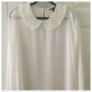 Forever 21 White Peter Pan Collar Blouse